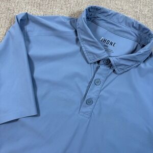 Rhone Light Blue Fine Italian Tech Polo Men's Size Medium